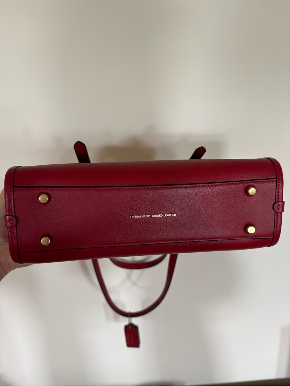 Coach Ruby Red Swing Zip Leather Satchel Bag - Picture 6 of 8